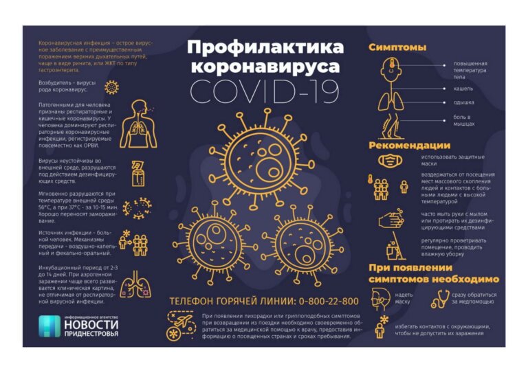 Минздрав ПМР информирует: