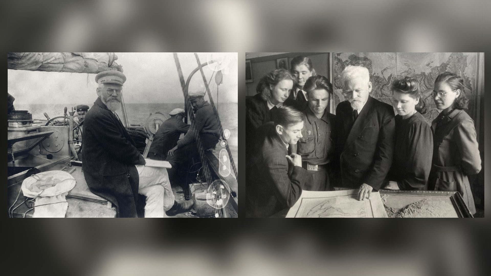 Экспедиция на Ладожское озеро. 1929 год. Л.С. Берг. Беседа со студентами-географами.